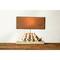 Hello Honey® 14" White and Sand Rabbit Table Lamp with Rectangle Linen Shade